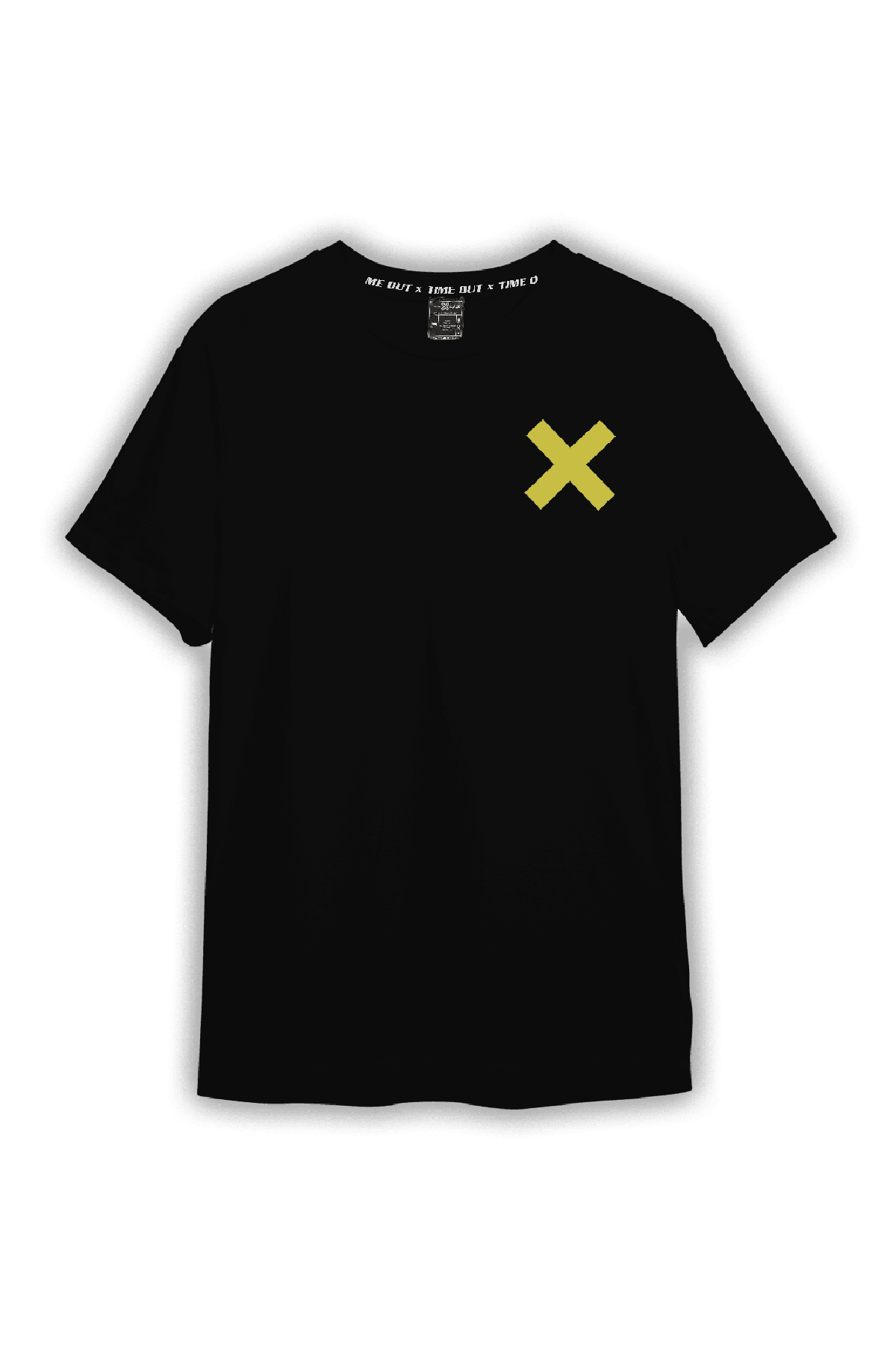Unisex Time Out X Signature Pure Cotton Black T-shirt for Kids – Front