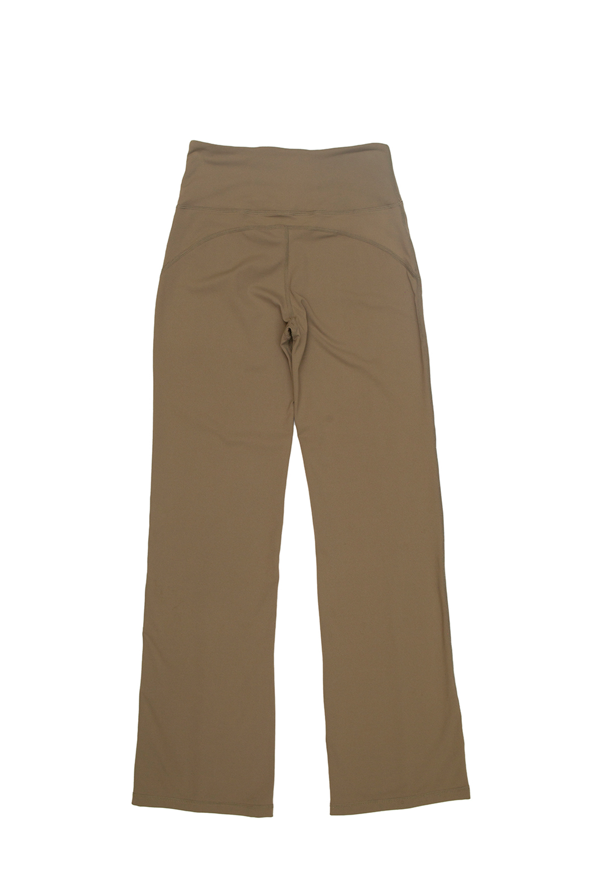 Time-Out-X-Flare-Yoga-Ankle-Slit-Pants—Olive-Green—Back