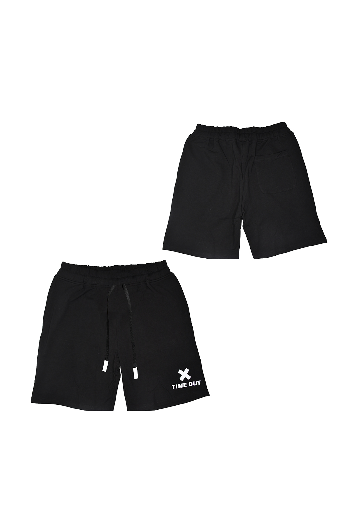 Time-Out-X-French-Terry-Cotton-Shorts—-Black—Front-and-Back