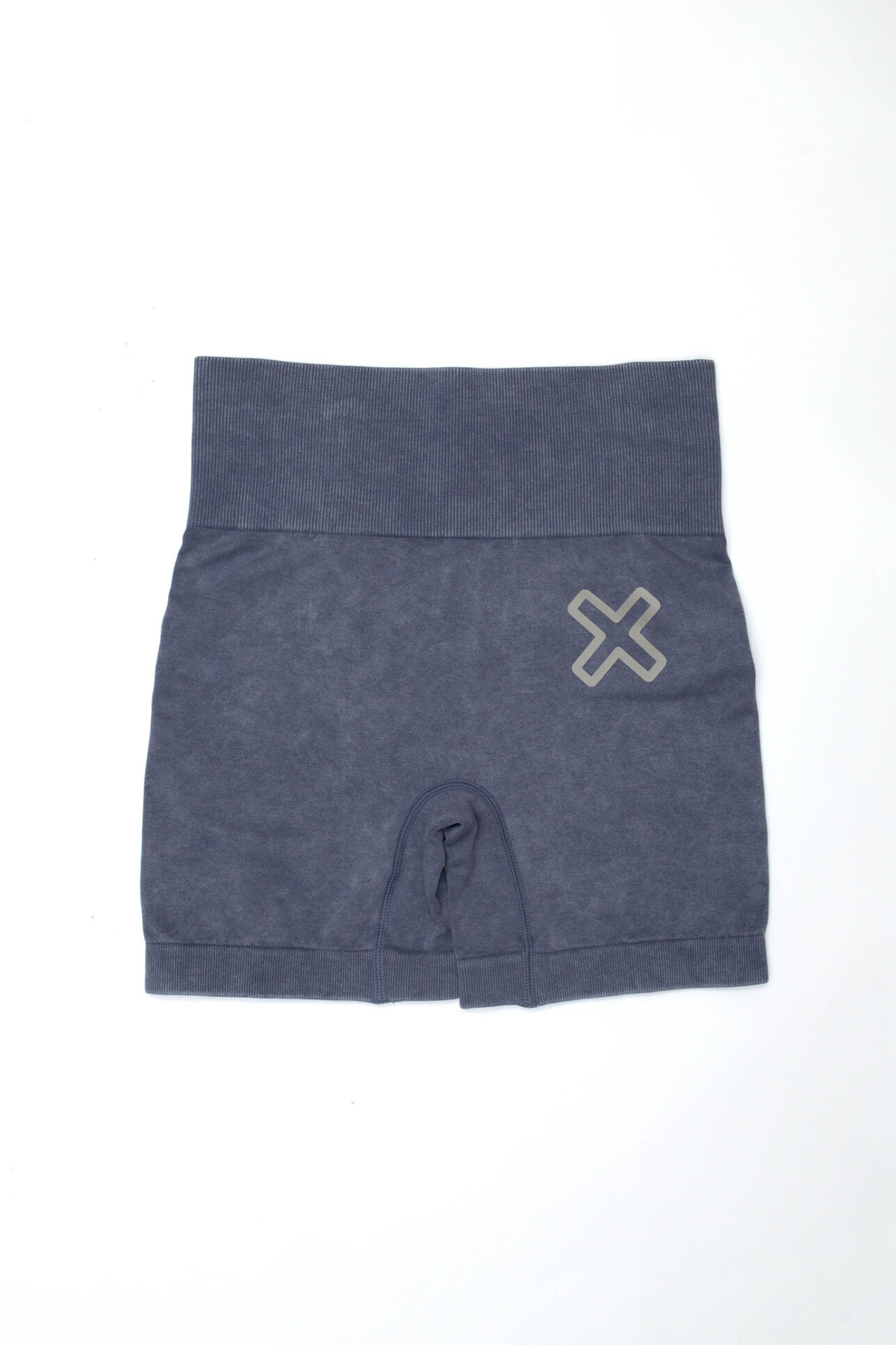 Time-Out-X-High-Waist-Seamless-Workout-Shorts—Washed-Indigo—Front