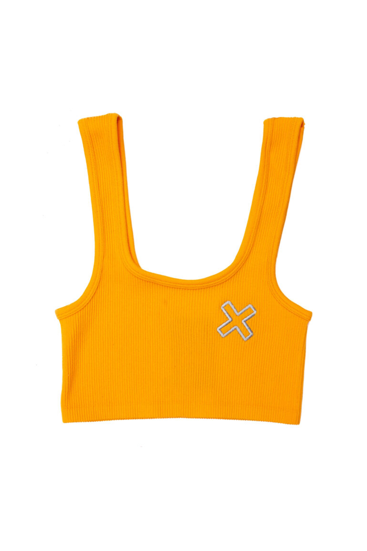 Time-Out-X-Light-Support-Ribbed-Gym-Bra—Orange—Front