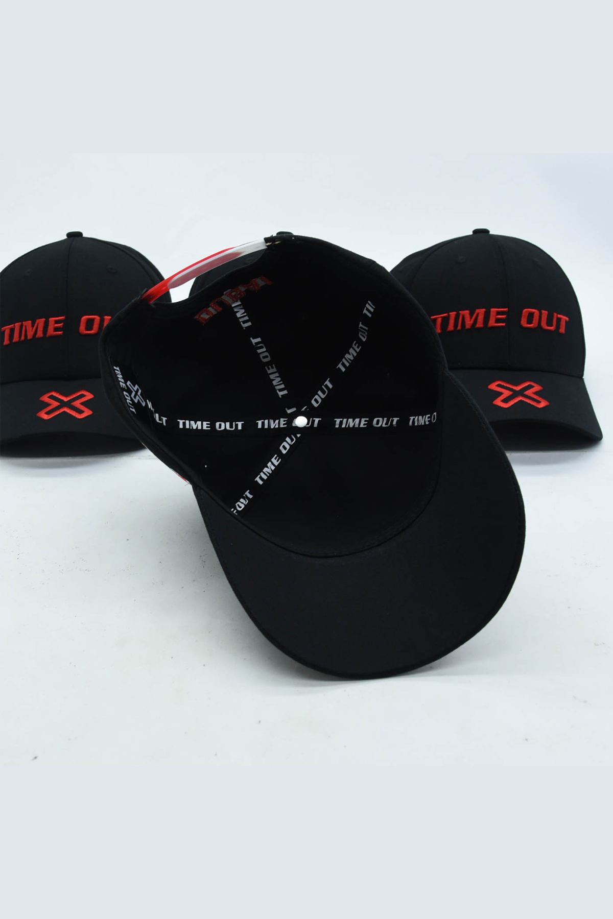 Time-Out-X-Logo-Baseball-Cap—Black—Inside