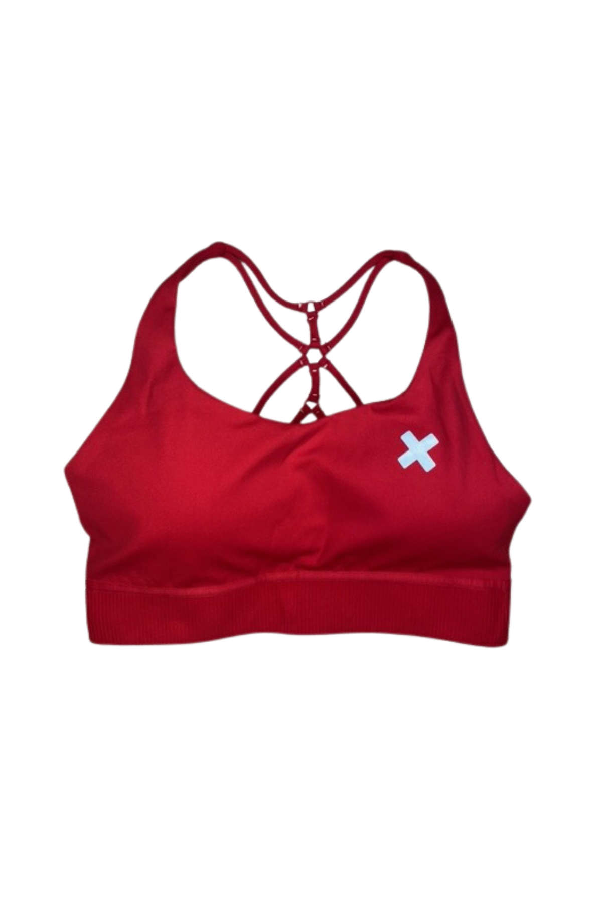 Time-Out-X-Medium-Padded-Workout-Bra—Red—Front