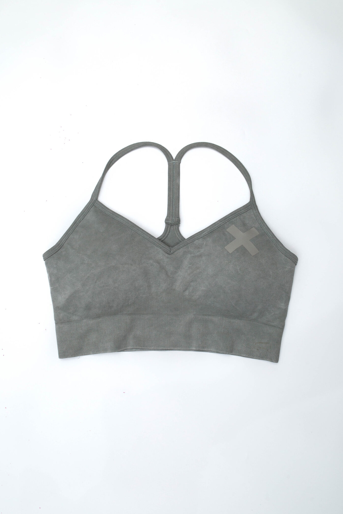 Time-Out-X-Racerback-High-Impact-Running-Sports-Bra—-Light-Grey-green—Front