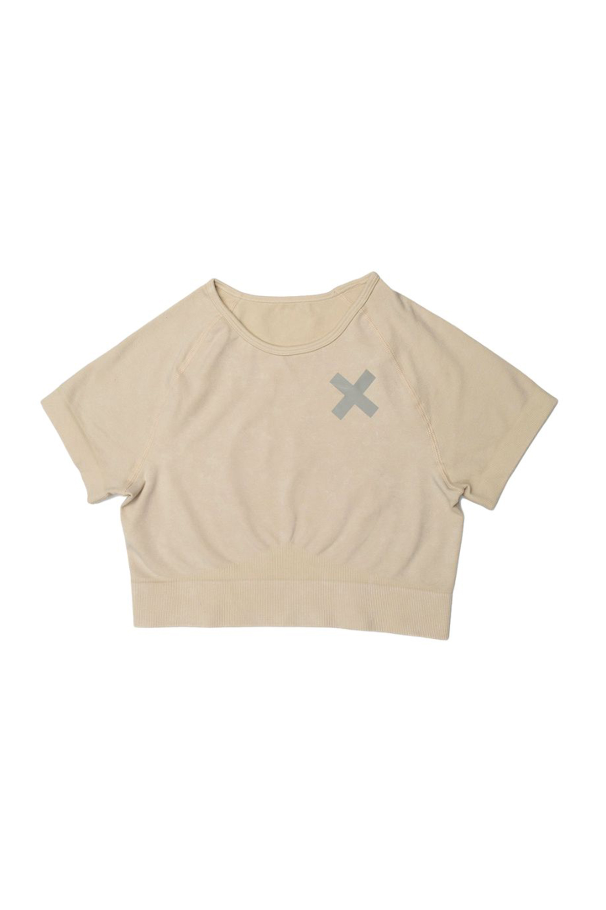 Time-Out-X-Short-Sleeve-Fitness-Crop-Top—Creamy-White—Front