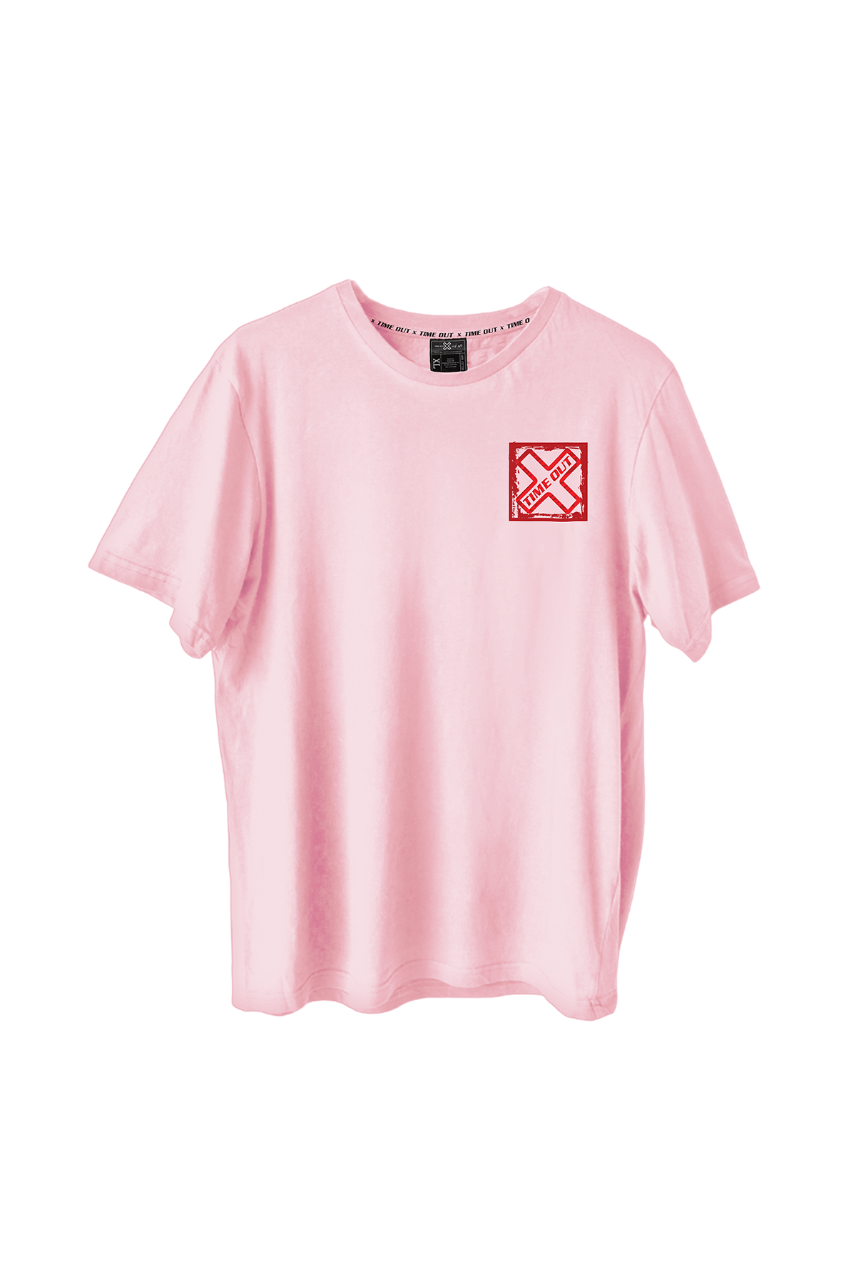 Time-Out-X-Signature-Men’s-Pastel-Pink-Cotton-T-Shirt—Front