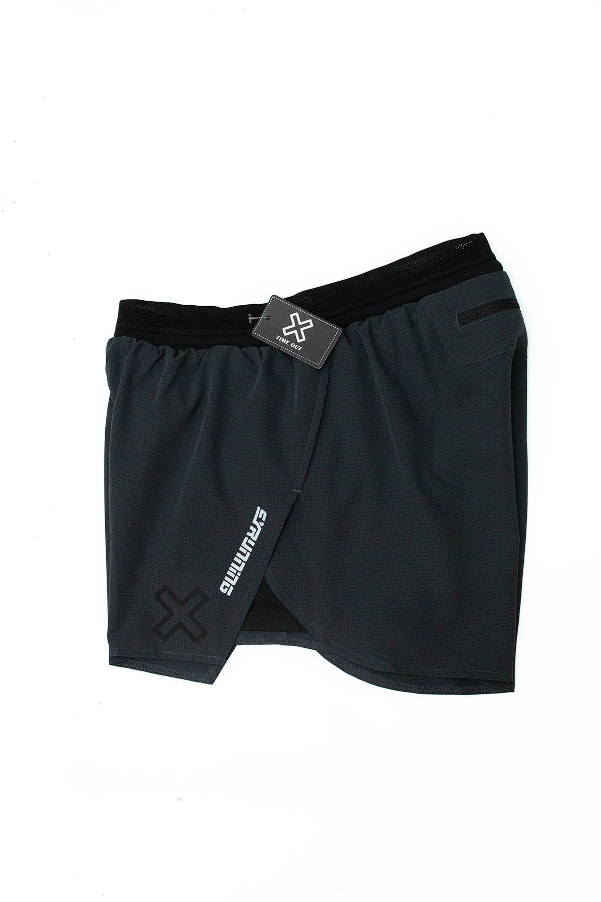 Time-Out-X-Sprinter-Running-Shorts—Graphite-Grey—Side
