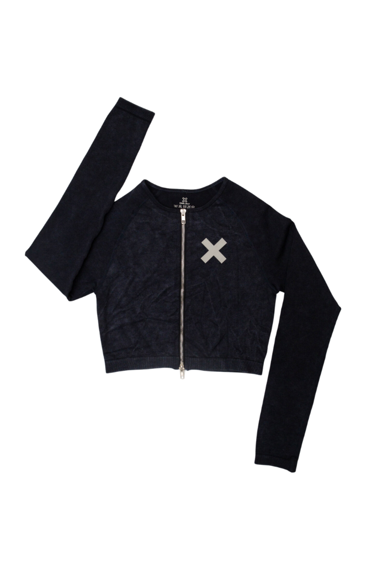 Time-Out-X-Zip-Up-Longsleeve-Workout-Crop-Top—Black—Front
