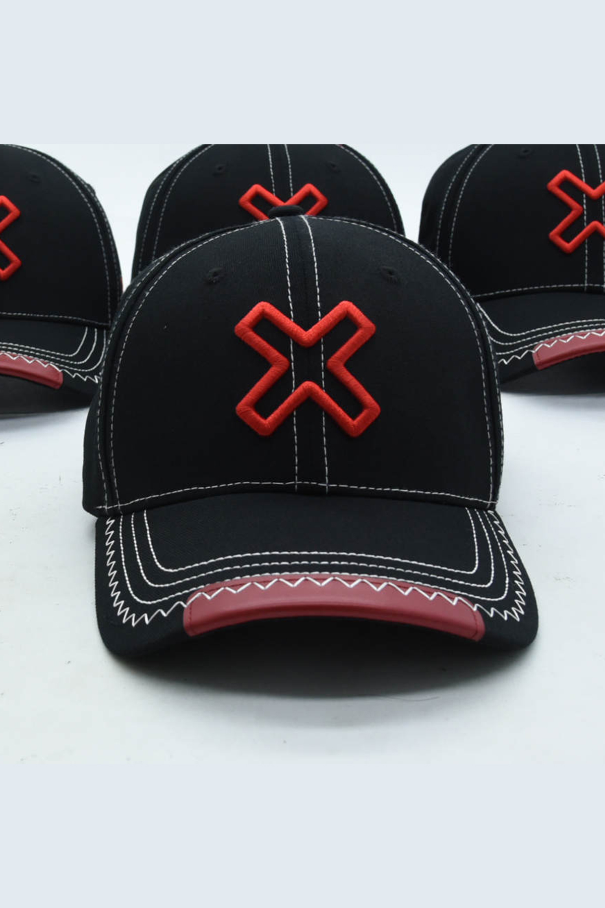 Time-Out-X-Cotton-Gym-Cap-Black-with-Red-logo—Front
