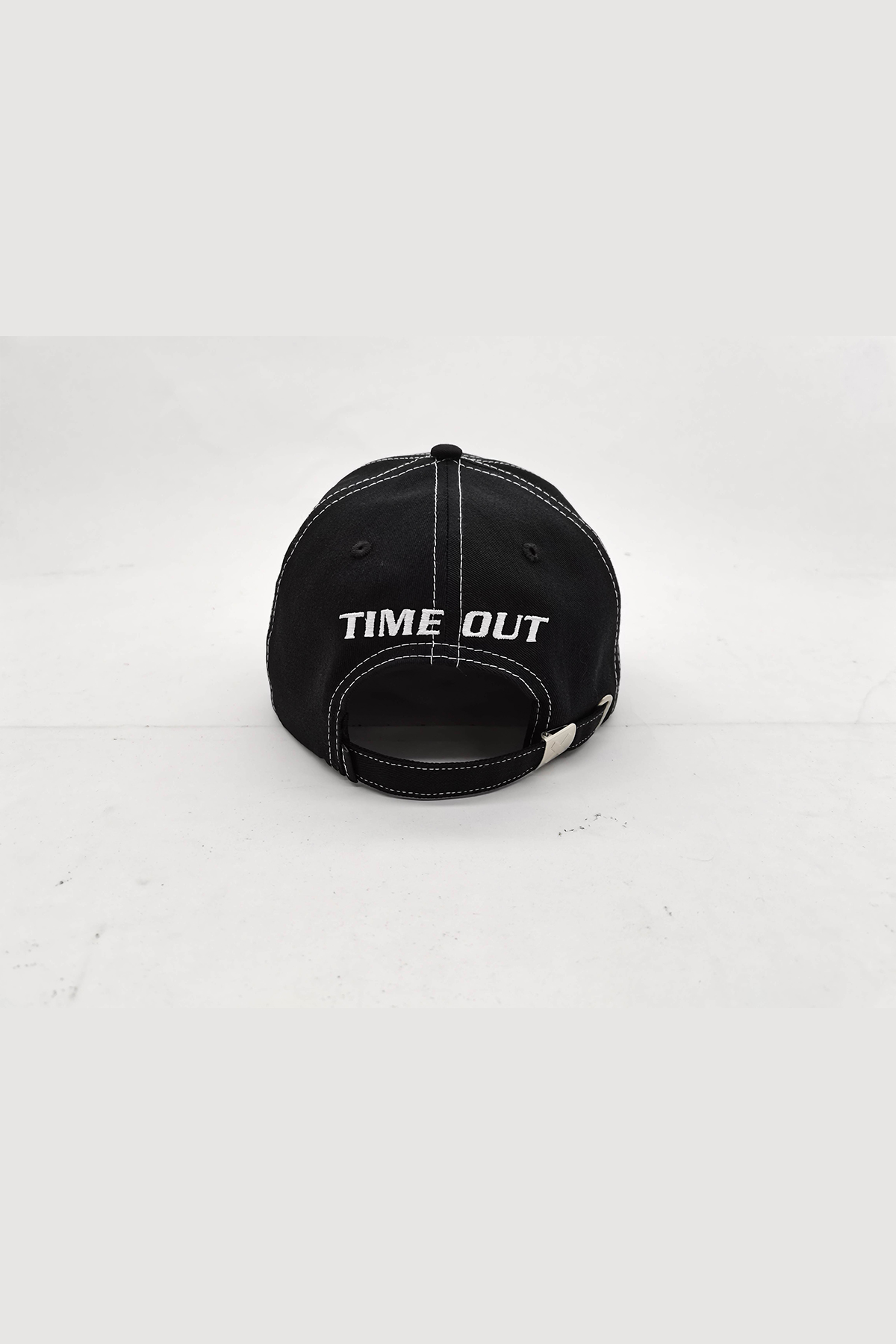 Time-Out-X-Cotton-Gym-Cap-Black-with-White-logo—Back
