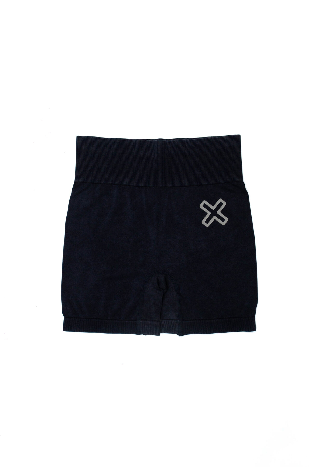 Time-Out-X-High-Waist-Seamless-Workout-Shorts—Black—Front