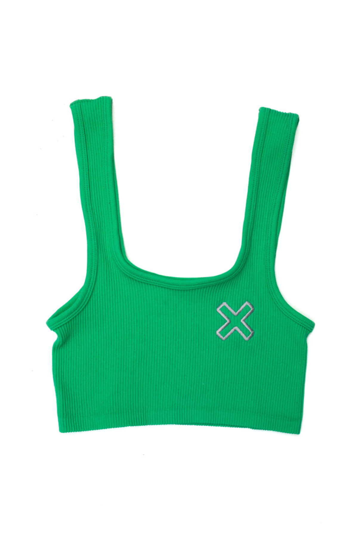 Time-Out-X-Light-Support-Ribbed-Gym-Bra—Green—Front
