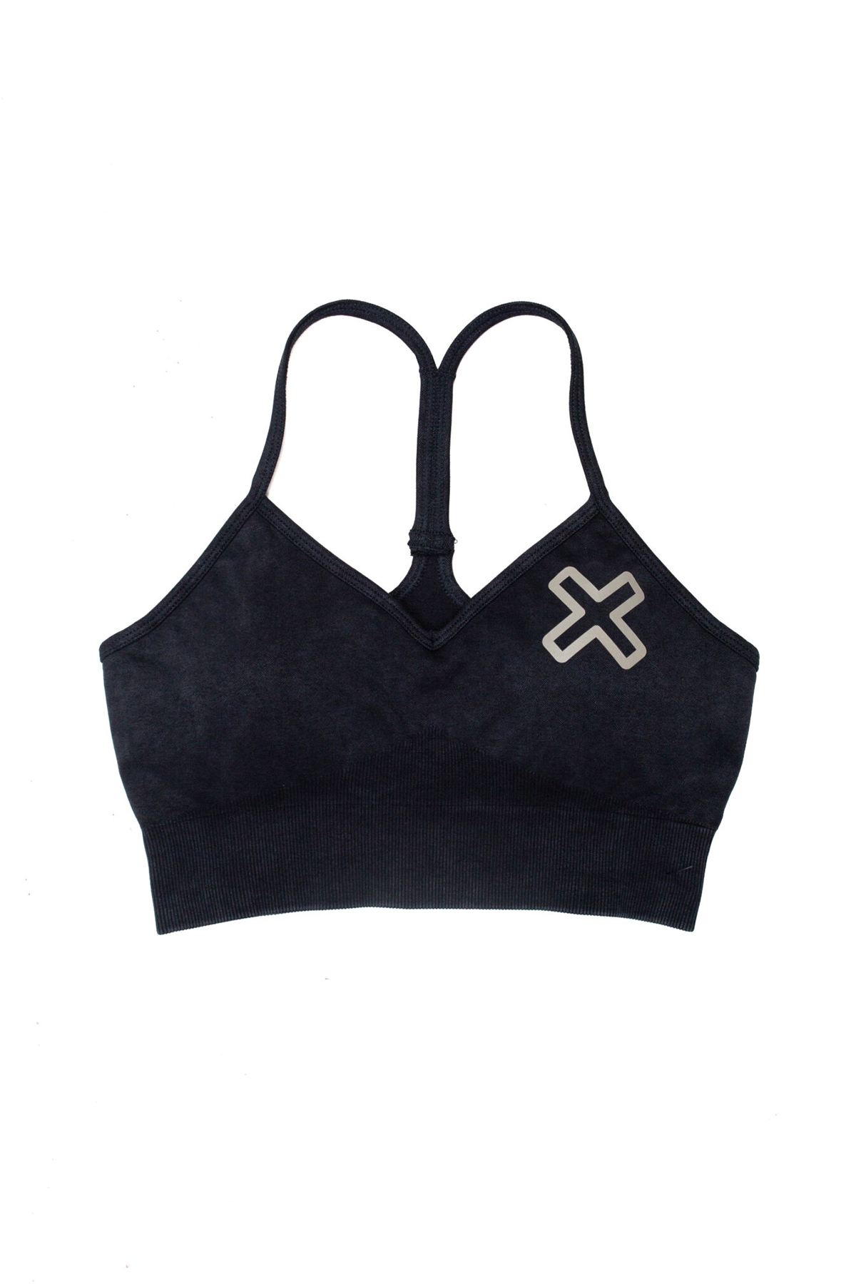 Time-Out-X-Racerback-High-Impact-Running-Sports-Bra—-Black—Front