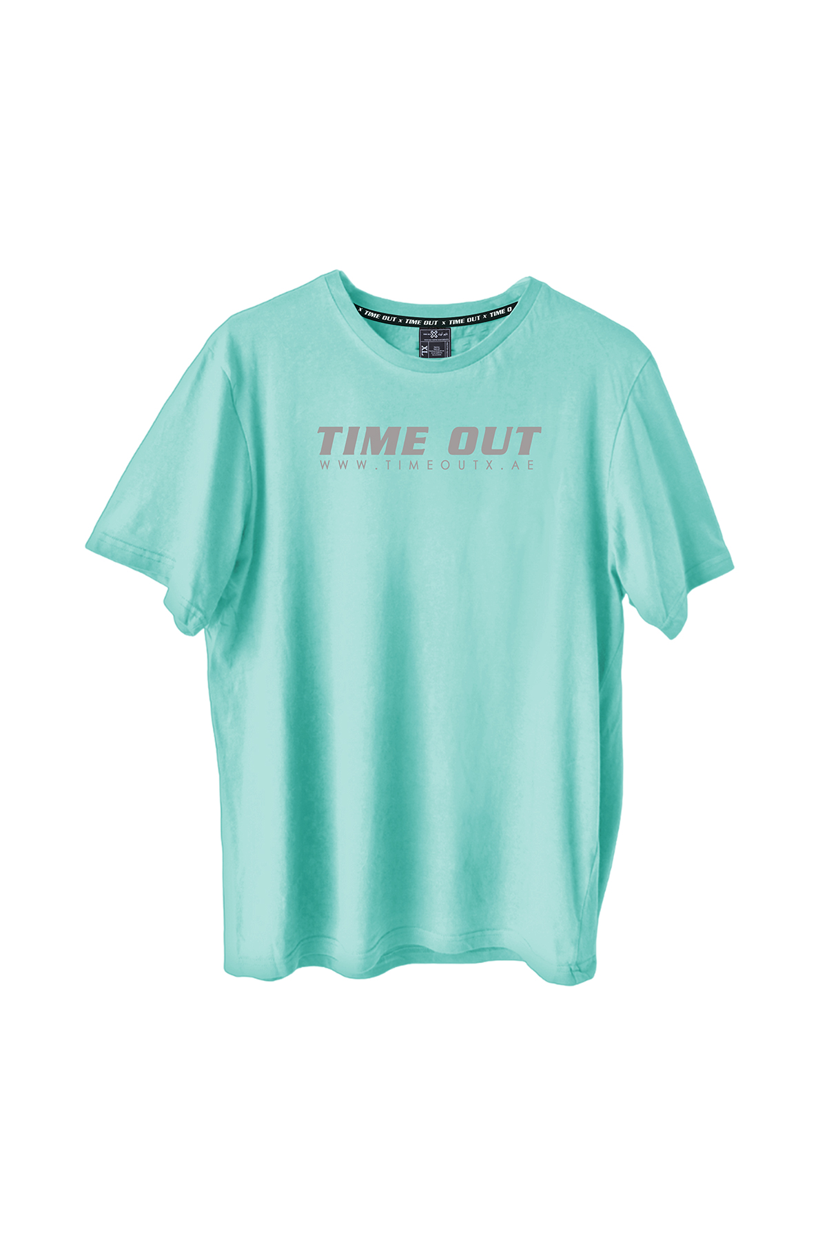 Time-Out-X-Signature-Athleisure-Logo-T-Shirt—Light-Aqua—Front