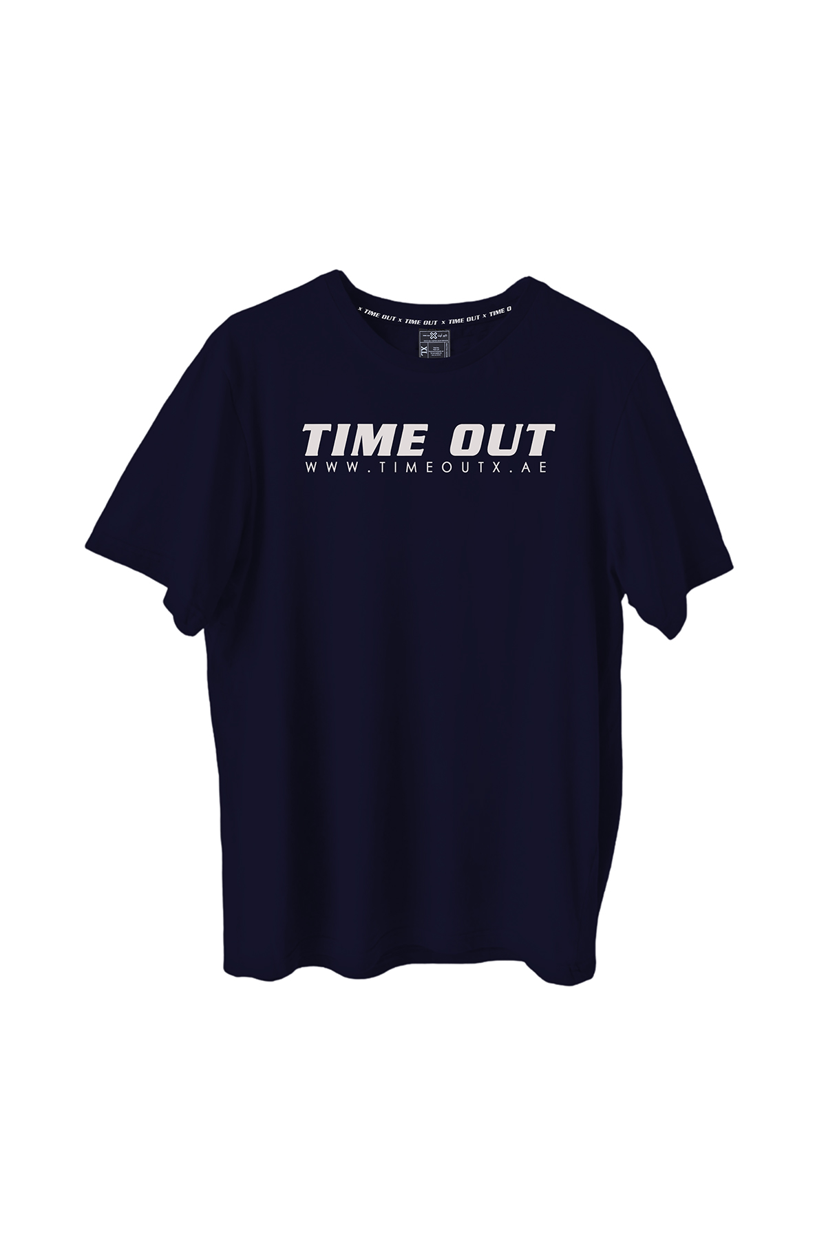Time-Out-X-Signature-Athleisure-Logo-T-Shirt—Navy-Blue—Front