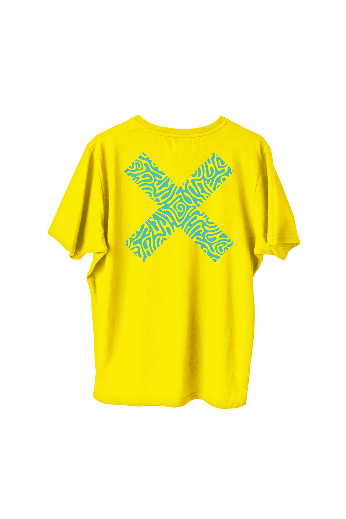 Time-Out-X-Signature-Cotton-X-Graphic-Pattern-T-Shirt—Yellow—Back