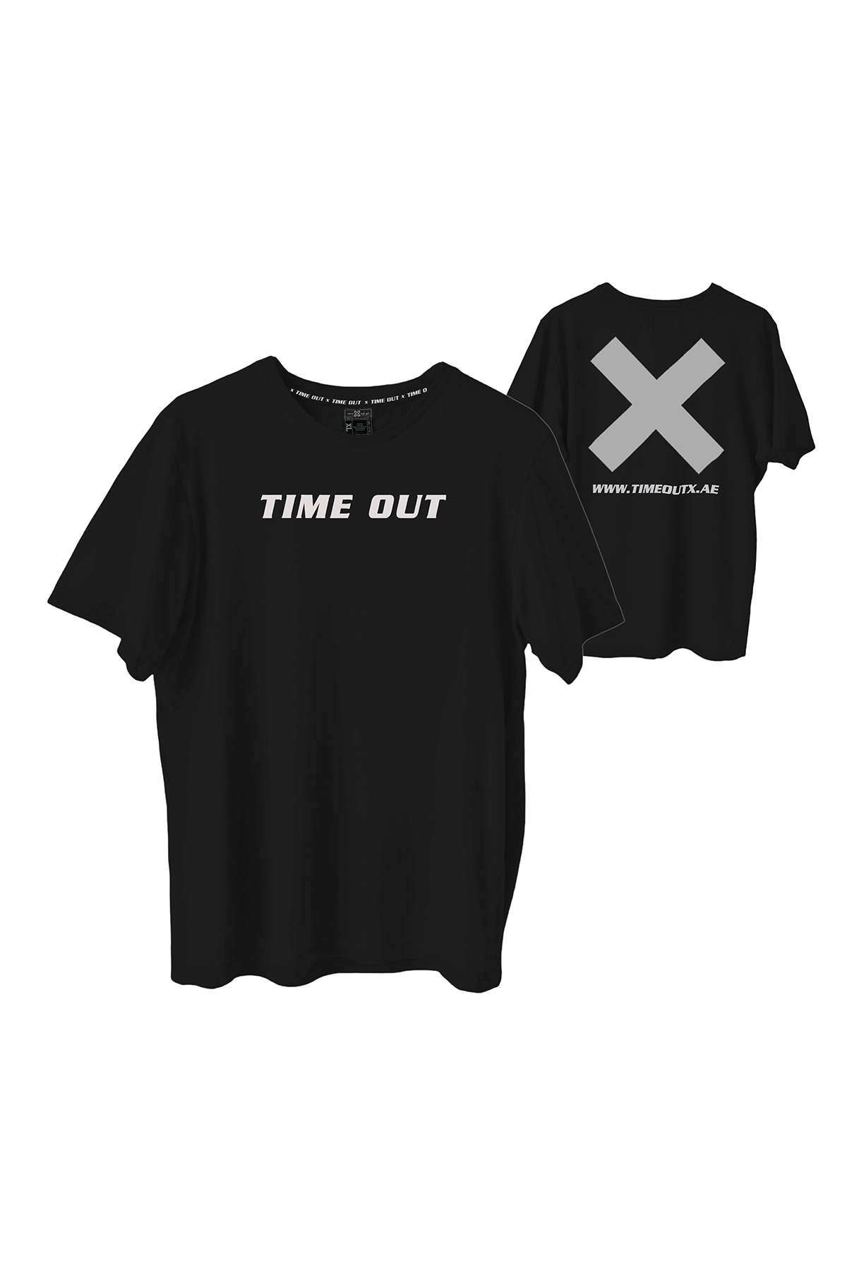 Time-Out-X-Signature-Graphic-Cotton-T-Shirt—Black—Front-and-Back