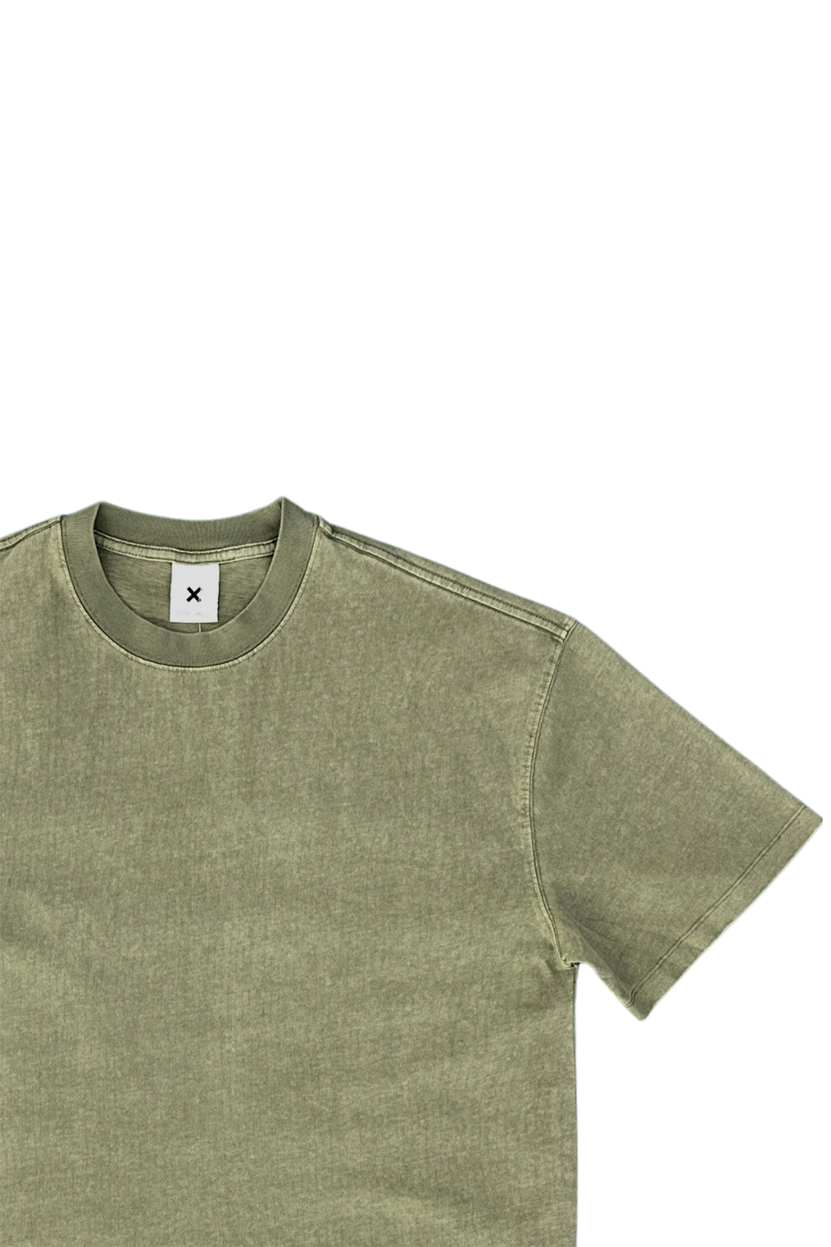 Crew-Neck-Oversized-Tee-Army-Green-side