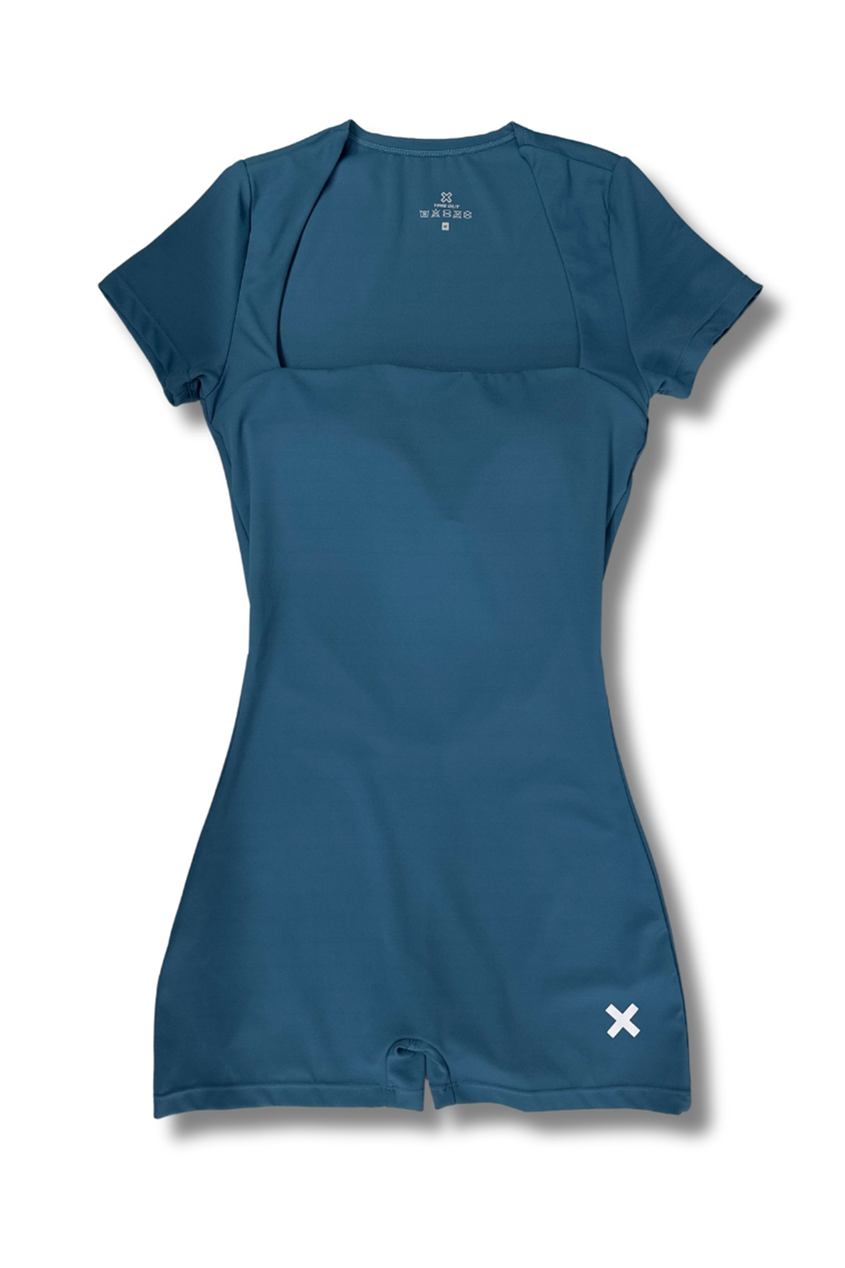 Time-Out-X-Short-sleeved-Square-Neck-Romper-blue-front