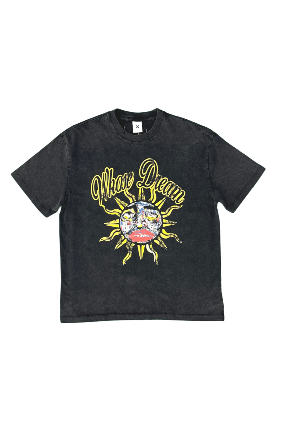 Vintage-Sun-Print-Whose-Dream-T-shirt-front