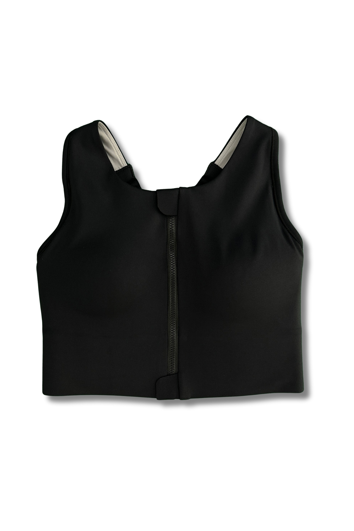 X-Back-Workout-Front-Zip-up-Sports-Bra-black-front